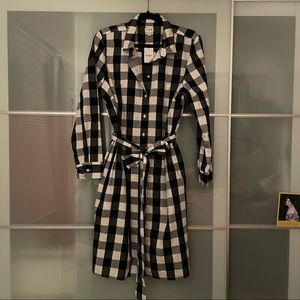 JCrew Gingham belted shirtdress
